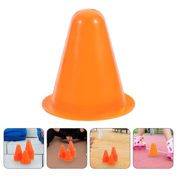 WRITWAA Windproof Roller Skating Cones Orange Pe for Outdoor Training 20Pcs