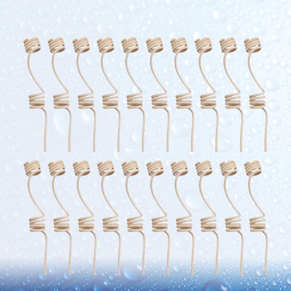 WRITWAA 20Pcs Spiral Rattan Reed Sticks Yellow Natural Material for ...