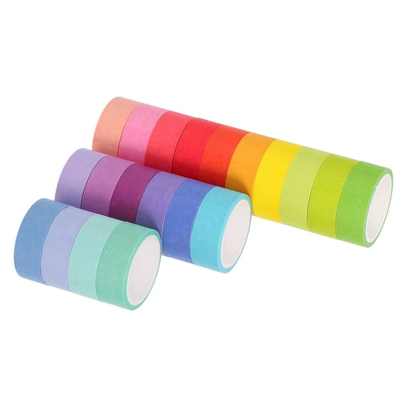 WRITWAA Thin Washi Tape Rolls Assorted Colors for Holiday Crafts Scrapbooking and Journaling