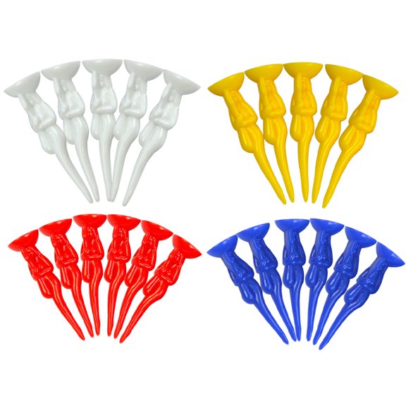 WRITWAA Golf Accessories Assorted Color Plastic Spikes for Maximum Distance 24Pcs