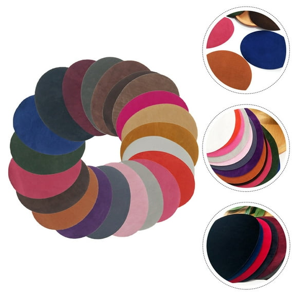 WRITWAA 24Pcs Sewing Elbow Patches for Clothes Versatile Decorative Appliques for Jackets and Sweaters