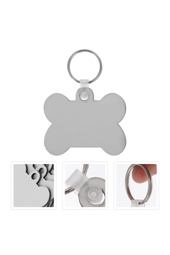 24Pcs Keychain Making Key Holder Silver MDF DIY Design Festival Everyday Use
