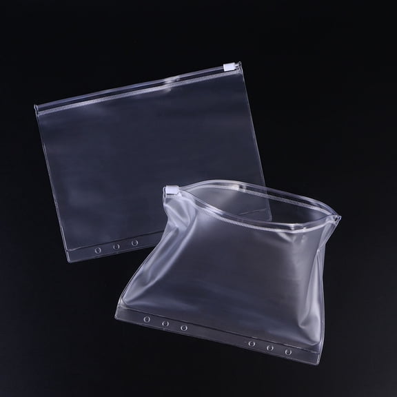 WRITWAA 24Pcs A5 Document Folder Clear Plastic Envelope Folder with Snap Button for Organized Storage