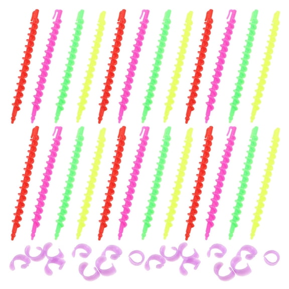 WRITWAA 26-Piece Assorted Color Plastic Hair Curlers Set for Women, Perfect for Home, Travel, and Easy Styling