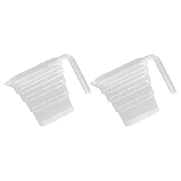 WRITWAA 2Pack Plastic Measuring Cup With Scale Handle Design PP Plastic Cooking Aid For Kitchen