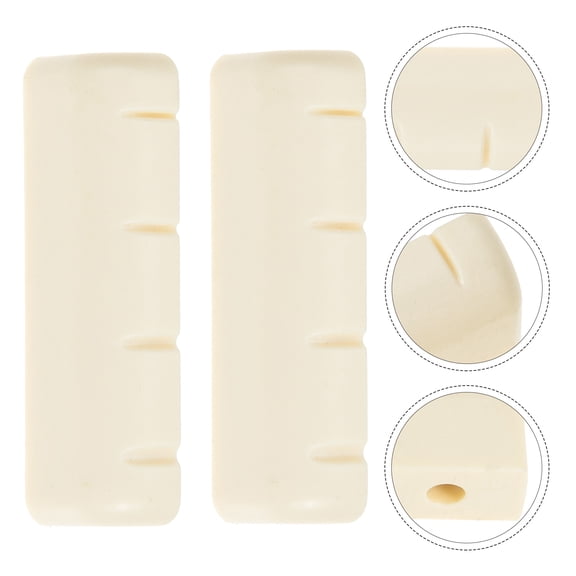 WRITWAA 2Pcs Banjo Replacement Nut White ABS Lightweight Durable Bridge Nut for Banjo Upgrade