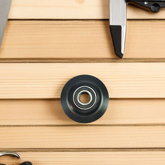 WRITWAA Barn Door Hanger Sliding Door Roller Guide Set Black POM 2Pcs