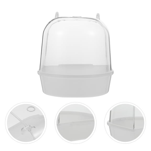 WRITWAA Parrot Shower Basins Hanging Design Plastic for Birds in Bathing Time 2Pcs