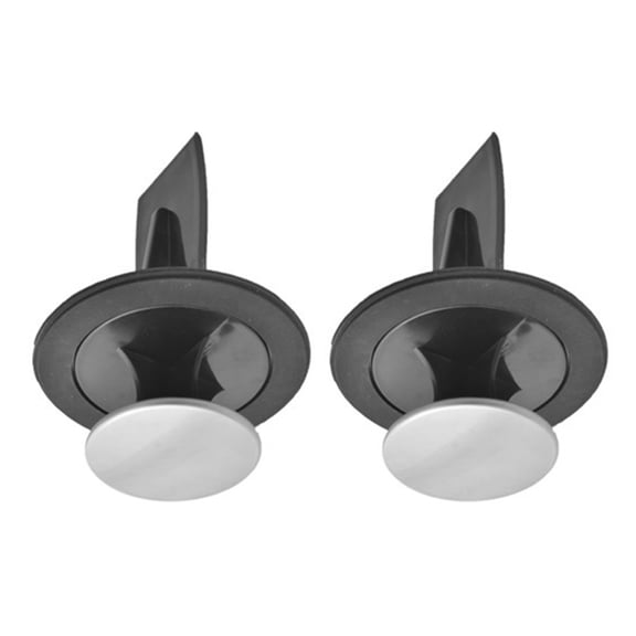 WRITWAA Kitchen Sink Stopper Black Plastic and Stainless Steel for Garbage Disposal 2Pcs