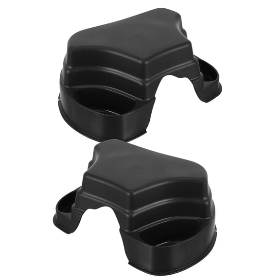 WRITWAA Reptile Hides and Caves Black Plastic for Pet Habitat Decor 2Pcs