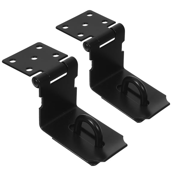 WRITWAA 2Pcs Black Security Door Latch Hasps Crafted from Stainless Steel for Door and Gate Protection