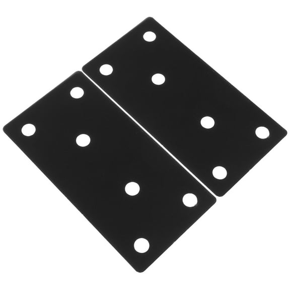 WRITWAA 2Pcs Black Metal Brackets for Wood Sturdy Stainless Steel Furniture Braces