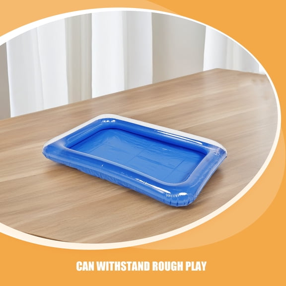 WRITWAA 2Pcs Blue PVC Inflatable Dollhouse Pool for Indoor Outdoor Portable Use