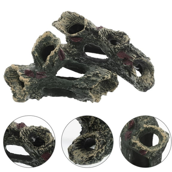 WRITWAA Aquarium Driftwood Logs for Fish Tank Decoration, Natural Branches Assorted Colors, 2 Pack