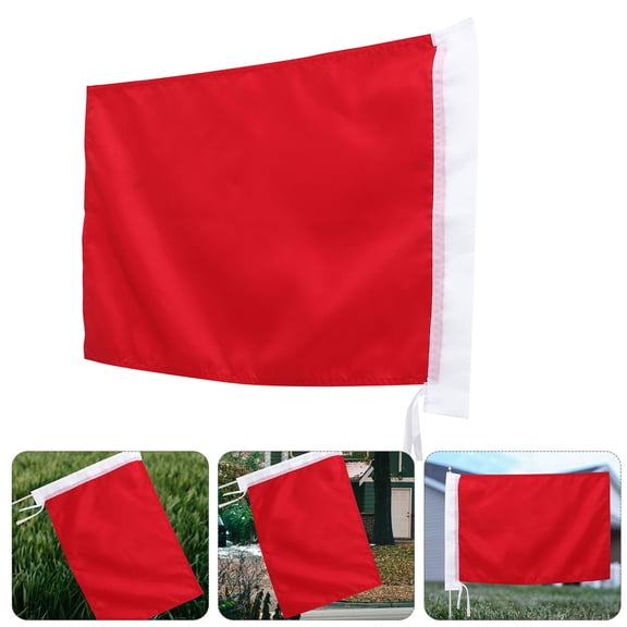 WRITWAA Outdoor Garden Flags 2-Pack Red Pongee Decorative Flags for Home Yard Patio Lawn