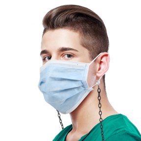 WRITWAA 2Pcs Creative Acrylic Mask Hanging Straps with Strong Wear Resistance and Compact Design