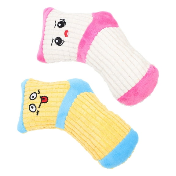 WRITWAA 2Pcs Dog Plush Toys Sock Shaped for and Interactive Play for Dogs