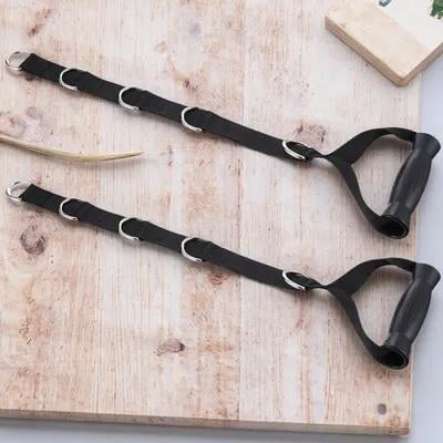 WRITWAA 2Pcs Heavy Duty Exercise Handles Pull Strap for Fitness Resistance Training Black