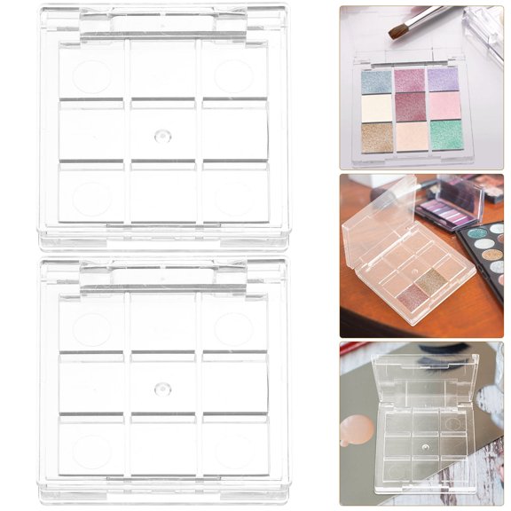 WRITWAA 2Pack Empty Makeup Containers Transparent Plastic for Travel Use and Makeup