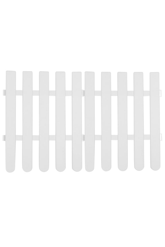 2-Pack White PVC Garden Fence Panels for Outdoor Yard Edging, Decorative Landscape Borders and Villa Fencing Solutions