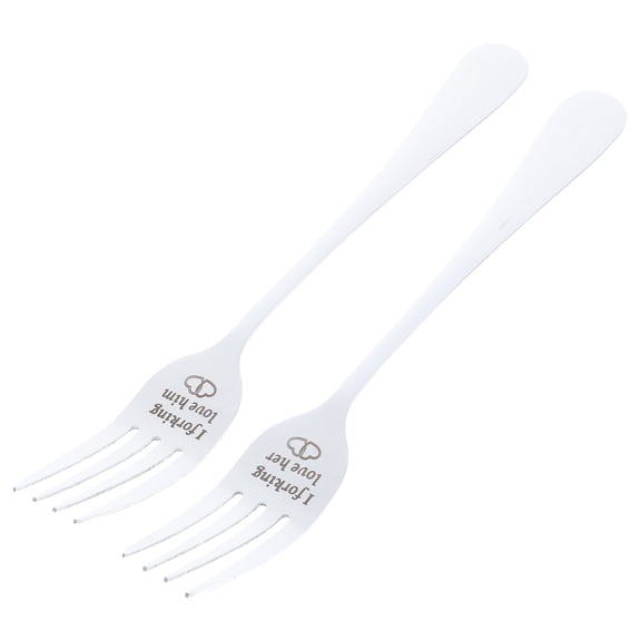 WRITWAA 2Pcs Food Forks Stainless Steel Smooth Edges Appetizer Forks Restaurant