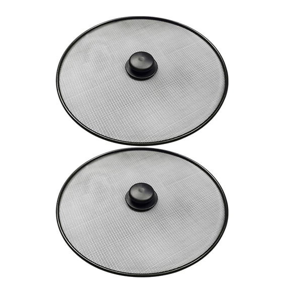 WRITWAA Kitchen Splash Guard Plated Silver - Stainless Steel Anti-Oil Splashing Cover, Safe and Convenient Cooking