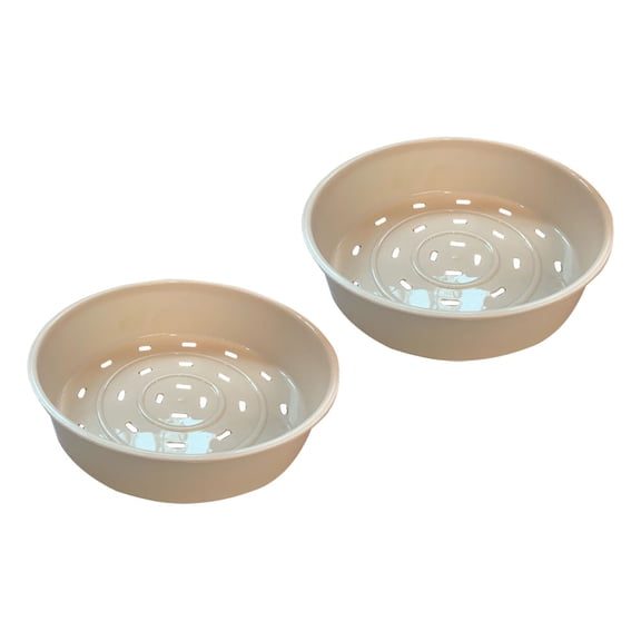 WRITWAA 2Pcs Multi Functional White Plastic Steamers Kitchen Gadgets for Food Steaming and Easy Cleaning