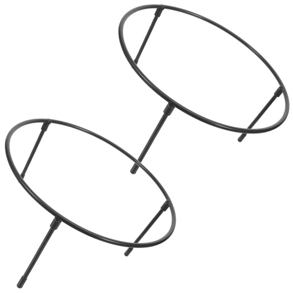 WRITWAA 2Pcs Minimalist Round Metal Pizza Stand with Non Slip Design for Home Kitchen Use