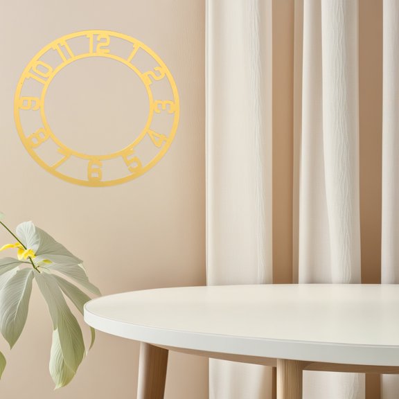 WRITWAA 2Pcs Mirrored Clock Face Acrylic Stickers Decoration For Restaurant