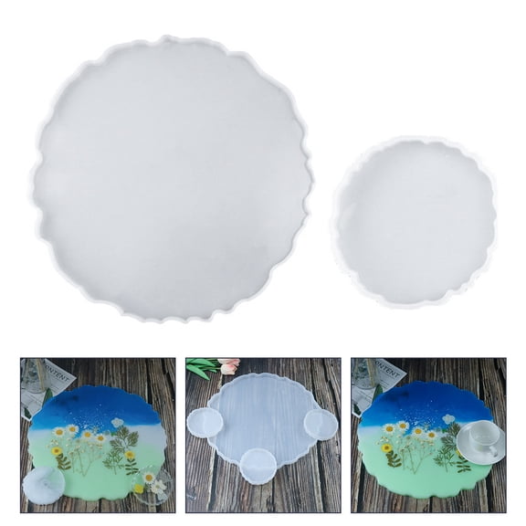 WRITWAA 2-Pack Silicone Mold Making , Transparent, Easy to Demold and Clean, Ideal for Family Crafting and Storage