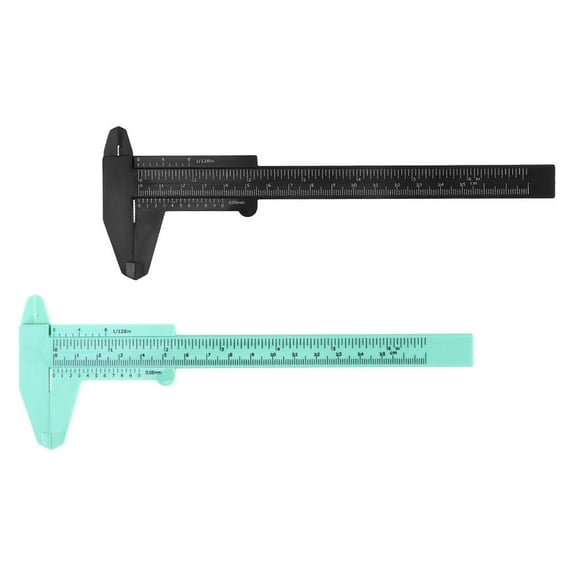 WRITWAA 2Pcs Office Work Plastic Calipers for Diameter Measuring Tool