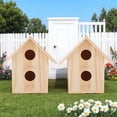 thumbnail image 1 of WRITWAA Wooden Bird Nest Beige Parrot Breeding Box Durable Pet Supplies 2Pcs, 1 of 8