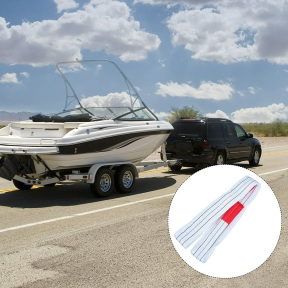 WRITWAA Set of 2 Heavy Duty White Polypropylene Lift Slings for Lifting Equipment Use