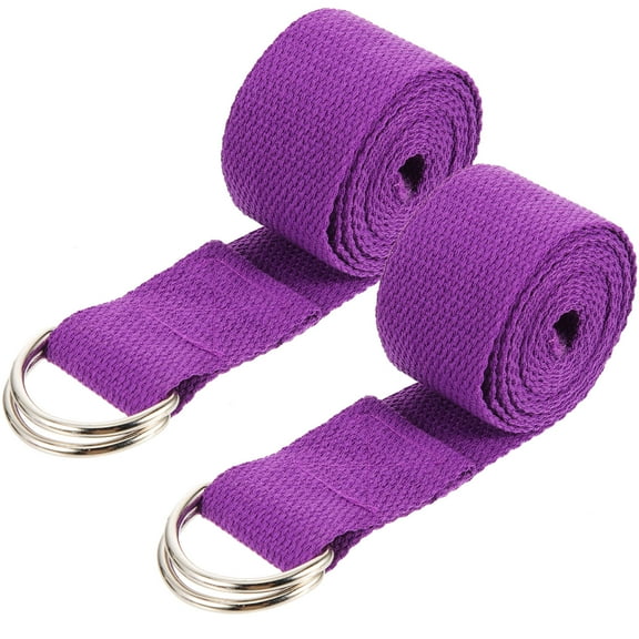 WRITWAA 2-Pack Professional Yoga Straps Comfortable Non-Stretch Bands for Stretching, Pilates, and Fitness Training