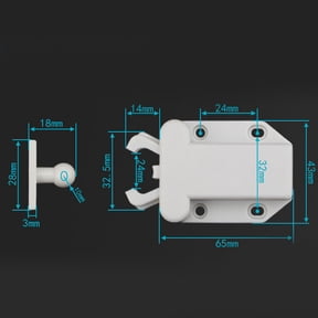 WRITWAA 2Pcs Push Open Touch Latch Self Locking ABS White for Homeowners