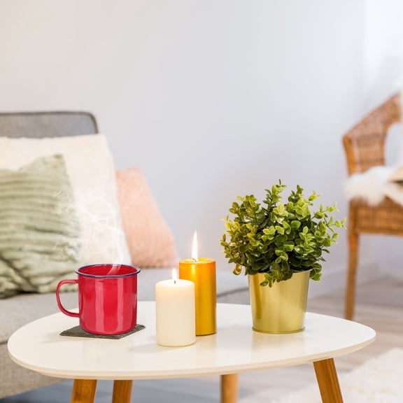 WRITWAA 2Pcs Red Enamel Coffee Cup Retro Design Heat Resistant Tea Cup for Household Use