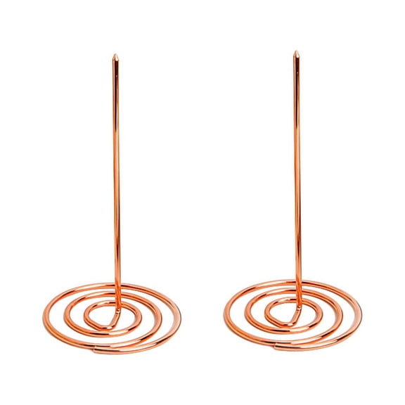 WRITWAA 2Pcs Round Base Thick Rod Notes Holder Anti-Corrosive Metal Receipt Stabber 14.5X7.5In