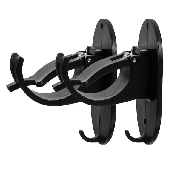 WRITWAA No Drill Black Curtain Rod Brackets 2 Pieces Easy Install Window Curtain Hardware