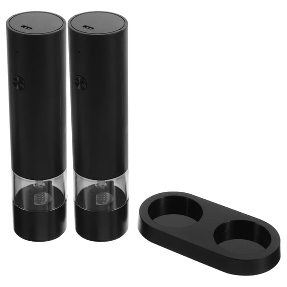 WRITWAA 1Set Rechargeable Electric Pepper Mill with USB Charger Easy Use for Home Cooking and Outdoor
