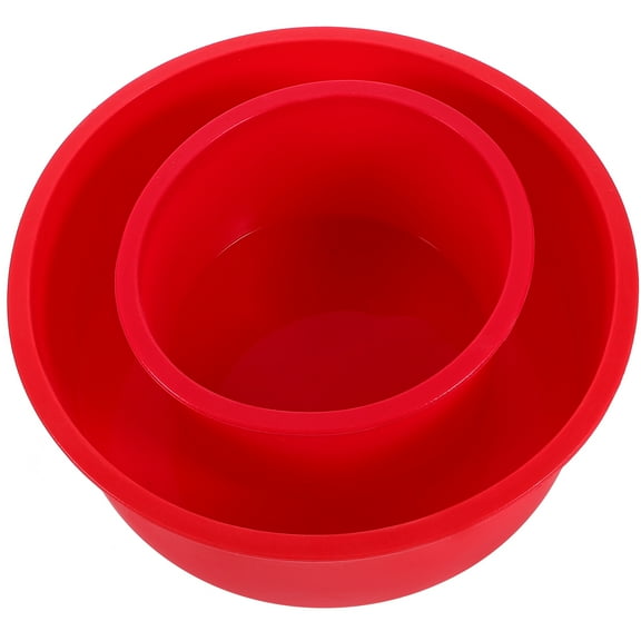 WRITWAA 2-Pack Red Silicone Non-Stick Cake Molds for Baking, , Flexible, Bakeware