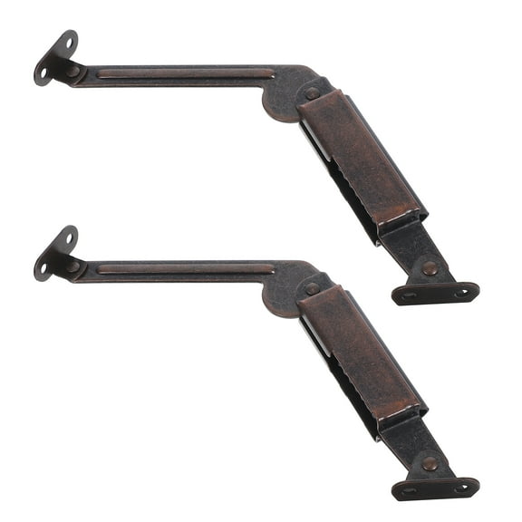 WRITWAA 2-Pack Soft Close Chest Lid Hinges in Dark Brown Iron for Commercial Safety Use
