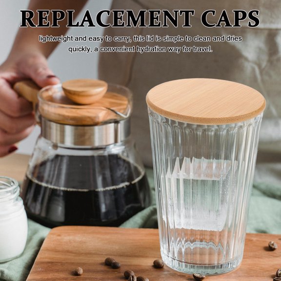 WRITWAA 2Pcs Stainless Steel Carafe Cap Replacement with Dustproof Seal for Water Jug