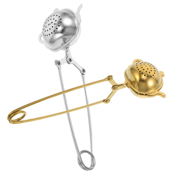 WRITWAA 2Pcs Reusable Stainless Steel Tea Steeper for Home Brewing Loose Tea