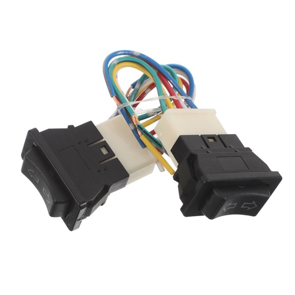 WRITWAA 2Pcs Universal Car Window Switch with Wiring Harness Black Power Window Lift Rocker Control