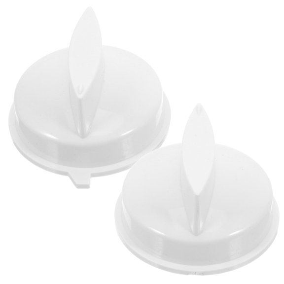 WRITWAA 2Pcs Universal White Microwave Oven Knob Replacement Precision Adjustment ABS Plastic