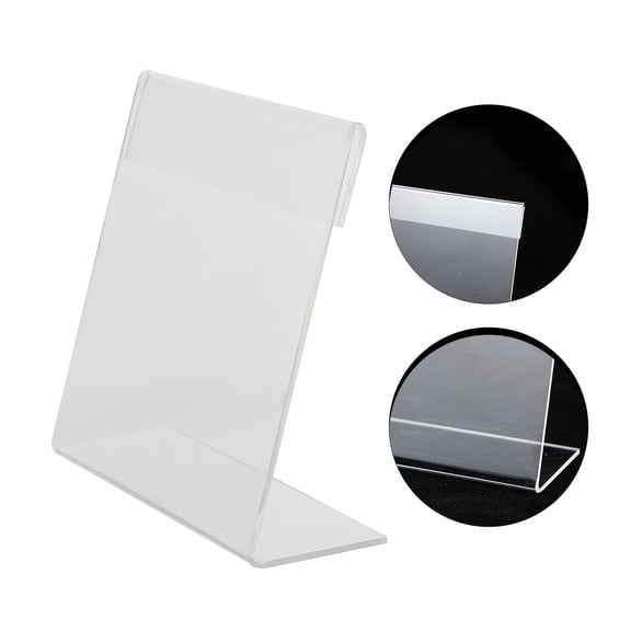 WRITWAA 2Pcs Versatile Acrylic Display Stand with Clamp for Price Labels and Sign Holding
