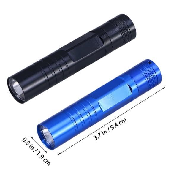 WRITWAA 2-Pack Compact LED Flashlights Assorted Colors, Portable Torch Lights for Camping, Hiking, Outdoor Activities