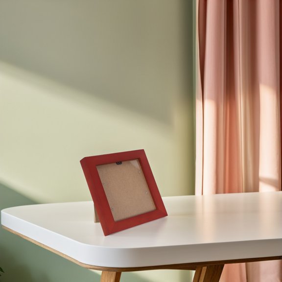 WRITWAA 2Pcs Wooden Multipurpose Cd Dvd Storage Frame Dark Red for Home Picture and Calligraphy Display