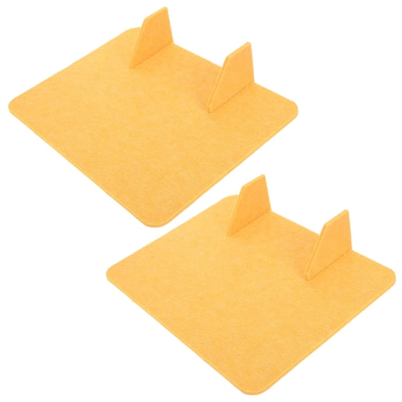 WRITWAA 2Pcs Yellow Felt Desk Divider Panel for Students Portable Desktop Partition for Office Or Classroom