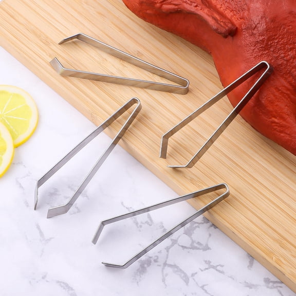 WRITWAA 2Sets Stainless Steel Fish Bone Tweezers for Precision Cooking and Kitchen Tasks